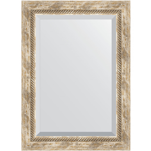 картинка Зеркало Evoform Exclusive 73х53 BY 3381 с фацетом в багетной раме - Прованс с плетением 70 мм от магазина Сантехстрой