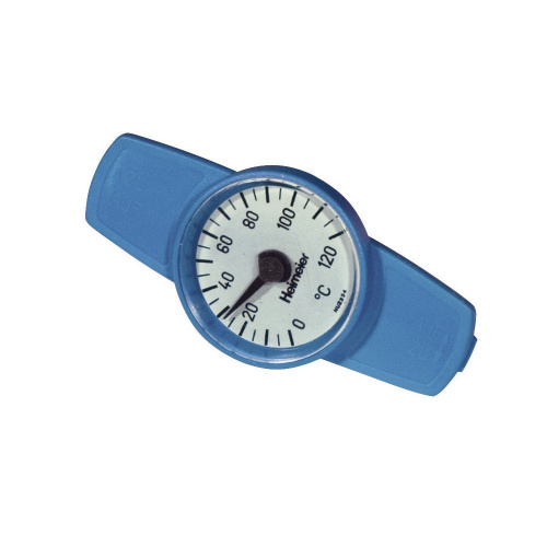 картинка Термометр Heimeier для шаровых кранов GLOBO, диапазон 0-120 °С, DN10-32, синий от магазина Сантехстрой