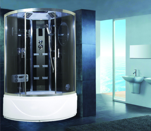 картинка Душевая кабина Niagara Ultra NG-911-01 (115х115х220) высокий поддон(46см),стекло тонированное,4 места от магазина Сантехстрой