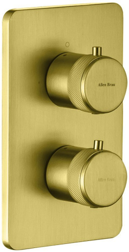 изображение смеситель для ванны allen brau priority 5.31213-gb (с внутренней частью, 2 выхода) золото