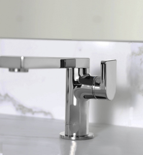 фотография смеситель для раковины jacob delafon composed с донным клапаном, хром (e73167-cp)