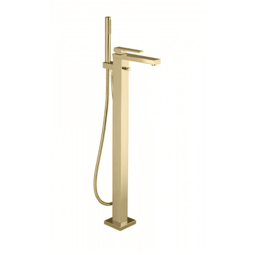 изображение bongio stelth смеситель для ванны напольный 820 мм, с ручным душем и дивертером, (необх.внутр.часть 09744) цвет золото