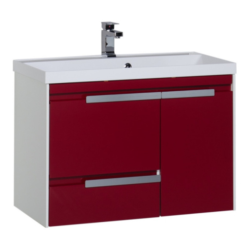картинка Тумба под раковину белый/бордо 89 см Aquanet Тиволи 00180059 от магазина Сантехстрой