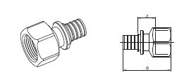 картинка Переходник 25х2,3 -Rp 3/4" (ст.арт.137663-001) от магазина Сантехстрой