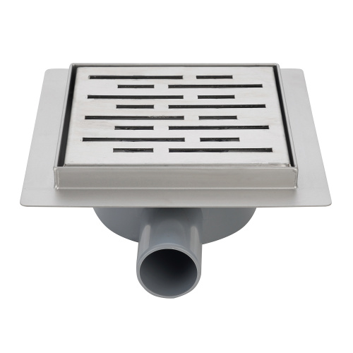 картинка Трап для душа AZARIO 150х150 металлический, поворотный сифон 360°, перфорированная решетка, горизонтальный выпуск (AZZ3150) от магазина Сантехстрой