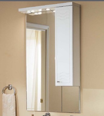 картинка Зеркало со шкафом Акватон Домус 65 1A008202DO01L Белое L от магазина Сантехстрой
