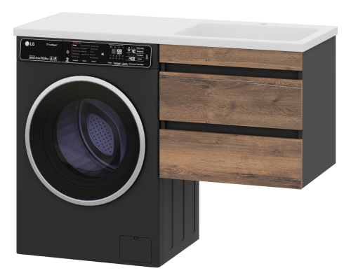 картинка Тумба с раковиной Коломбо 60 под стиральную машину подвесная Эстет Даллас 120 правая от магазина Сантехстрой