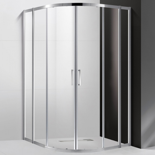 картинка Душевой уголок Cezares Molveno R-22 100х100 MOLVENO-R-22-80+20-C-Cr-IV профиль Хром стекло прозрачное от магазина Сантехстрой