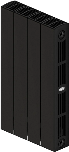 картинка Радиатор биметаллический Rifar SUPReMO 500 4 секции, нижнее правое подключение, антрацит от магазина Сантехстрой