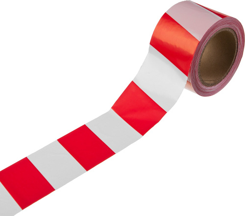 картинка Сигнальная лента, цвет красно-белый, 75мм х 200м, ЗУБР Мастер от магазина Сантехстрой