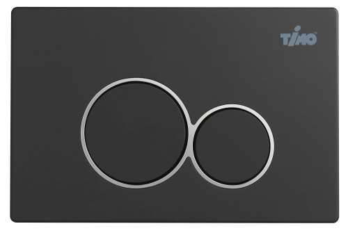 картинка Кнопка смыва TIMO KULO 250x165 matt black (FP-001MB) от магазина Сантехстрой