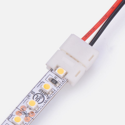 картинка Коннектор питания для одноцветных светодиодных лент шириной 8 мм 120 диодов/метр LAMPER от магазина Сантехстрой