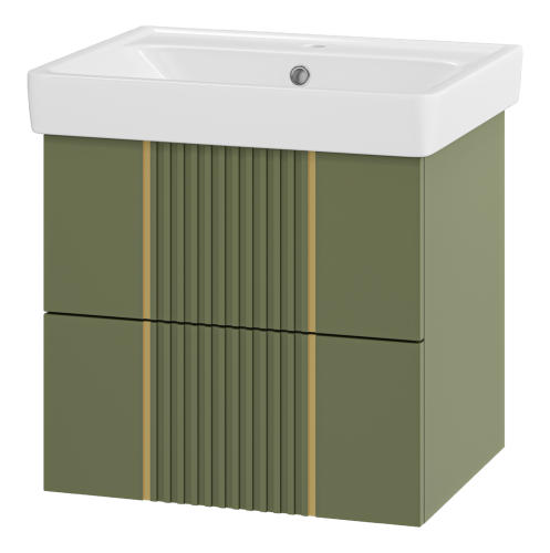 картинка Тумба под раковину Brevita Vega 60 подвесная (зеленая) от магазина Сантехстрой