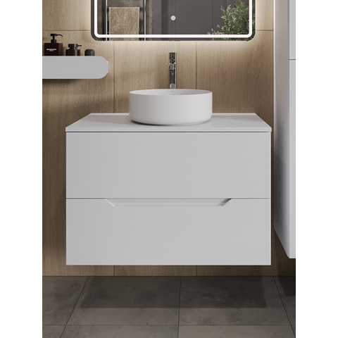 картинка Тумба с раковиной подвесная Orange Line Li-80TuwMDF+B09-360W 80 см, белый от магазина Сантехстрой