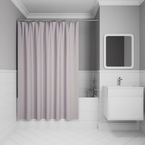 картинка Штора для ванной IDDIS Base 200x180 см, Полиэстер, фиолетовый (BG02P18i11) от магазина Сантехстрой