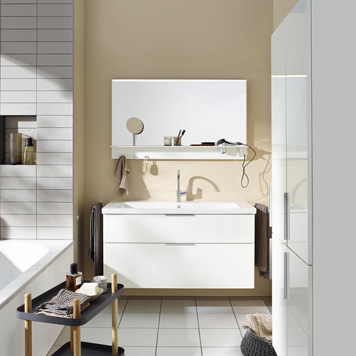 картинка Burgbad Eqio Комплект мебели с раковиной 1230 мм, цвет: белый глянец от магазина Сантехстрой