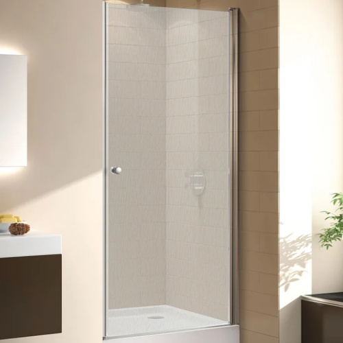 картинка Душевая дверь Cezares Eco 60 ECO-O-B-1-60-P-Cr профиль Хром стекло рифленое от магазина Сантехстрой