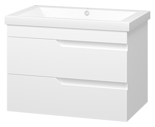 картинка Тумба с раковиной Софт 75 подвесная + раковина Misty Алиса 75 от магазина Сантехстрой