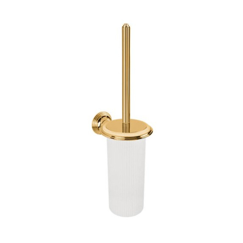 картинка Colombo Hermitag Туалетный ёршик с колбой, подвесной 41.2см., цвет: PVD золото/матовое стекло от магазина Сантехстрой