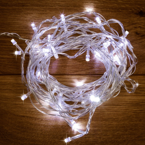 картинка Гирлянда Твинкл-Лайт 4 м,  25 LED,  прозрачный ПВХ,  цвет свечения белый NEON-NIGHT от магазина Сантехстрой