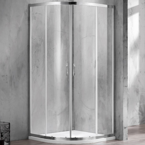 картинка Душевой уголок Azario Milton 100х100 AZ-ND2142 1000 профиль Серебро стекло прозрачное от магазина Сантехстрой