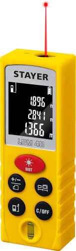 картинка Дальномер лазерный, ″LDM-40″, дальность 40 м, 5 функций, STAYER Professional от магазина Сантехстрой