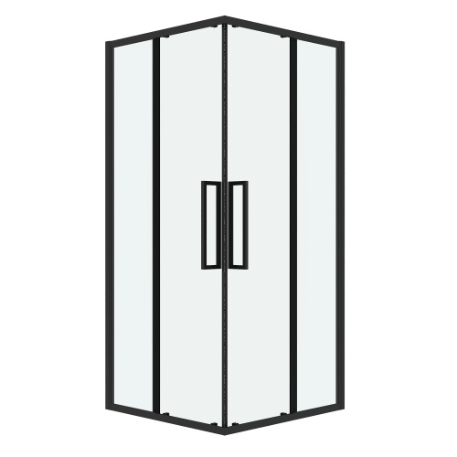 картинка Душевое ограждение Grossman Cosmo 300.K33.02.9090.21.00 (90х90х195) квадрат,раздвижная,черный матовый,стекло прозрачное, 1 место от магазина Сантехстрой