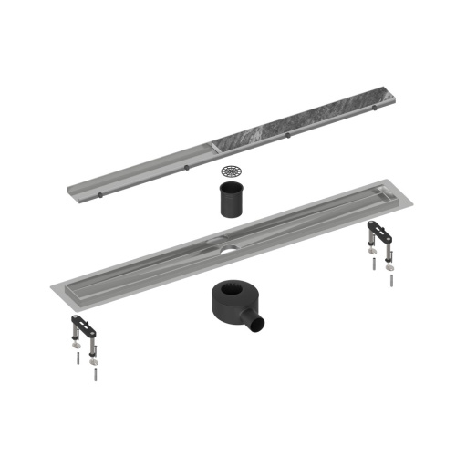 картинка Душевой лоток TIMO Drain System 900 с двусторонней панелью "plate" под плитку, Хром (DS230209/00) от магазина Сантехстрой