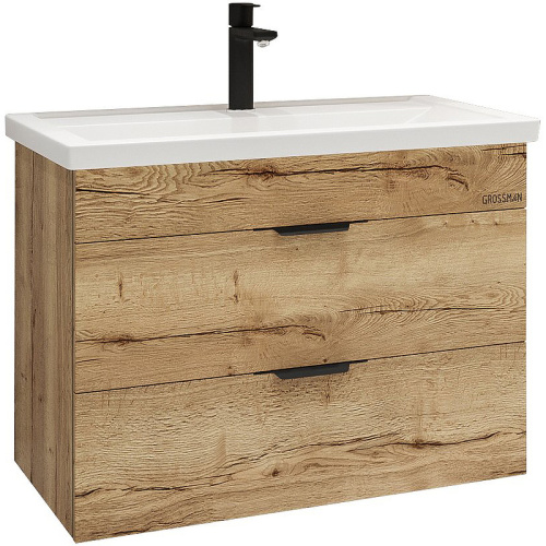 картинка Тумба под раковину Grossman Форта 70 107003 подвесная Дуб галифакс от магазина Сантехстрой