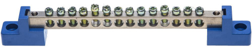 картинка Шина СВЕТОЗАР нулевая на 2-х угловых изоляторах, макс. ток 100А, 5мм, 14 отв. от магазина Сантехстрой