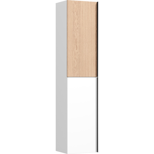 картинка Шкаф пенал Sancos Delta 35 PDL35W подвесной Дуб светлый Белый от магазина Сантехстрой