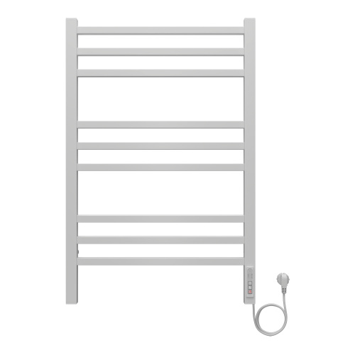 картинка Полотенцесушитель электрический AZARIO ANCONA 500/800 квадрат, 9 секций, диммер справа, белый (AZ71858W) от магазина Сантехстрой