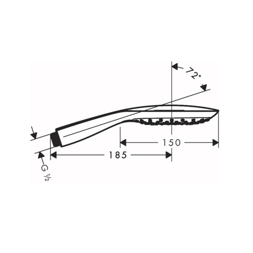 картинка Ручной душ Hansgrohe Raindance Select E 150 3jet EcoSmart, хром (26551000) от магазина Сантехстрой