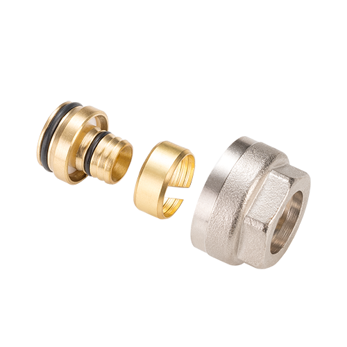 картинка Фитинг обжимной, Евроконус, MVI, Premium, 3/4" x 20 x 2.0, для полиэтиленовой и металполимерной трубы от магазина Сантехстрой