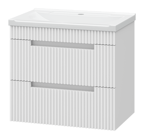 картинка Тумба с раковиной Ariana 60 подвесная (белая) + раковина Misty EVVA 60 от магазина Сантехстрой