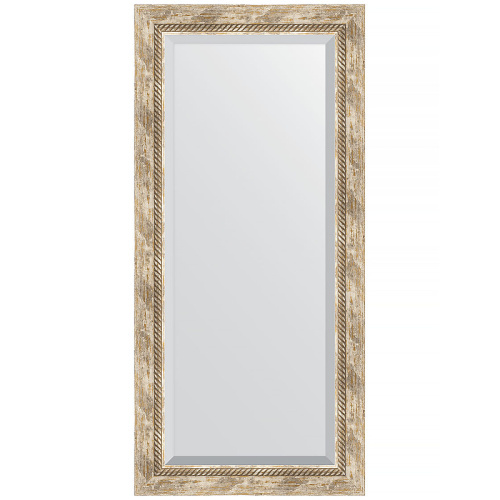 картинка Зеркало Evoform Exclusive 113х53 BY 3485 с фацетом в багетной раме - Прованс с плетением 70 мм от магазина Сантехстрой