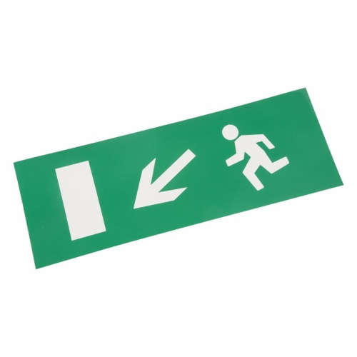 картинка Наклейка для аварийного светильника "Направление к эвакуационному выходу налево вниз" REXANT от магазина Сантехстрой
