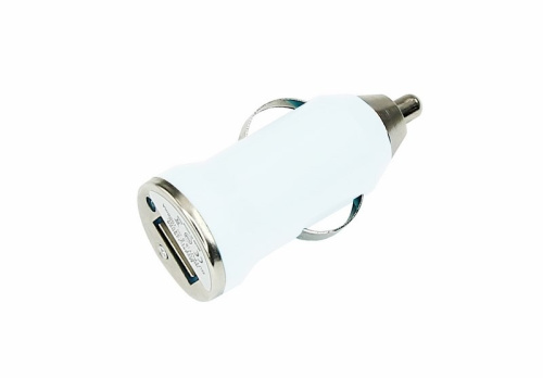 картинка Автозарядка в прикуриватель USB small (АЗУ) (5V,  1 000mA) белая блистер от магазина Сантехстрой