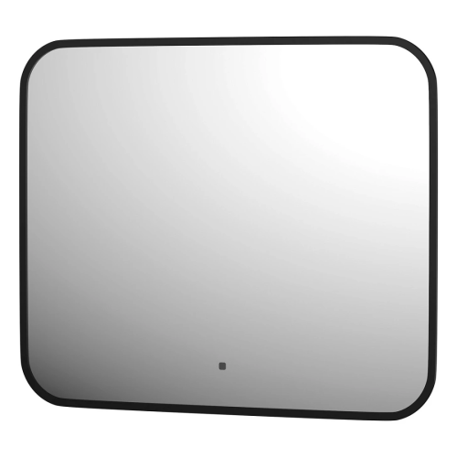 картинка Зеркало Defesto AURA DF 2963RH 60х50 см, с LED-подсветкой, инфракрасный выключатель, нейтральный белый свет, рама черная от магазина Сантехстрой