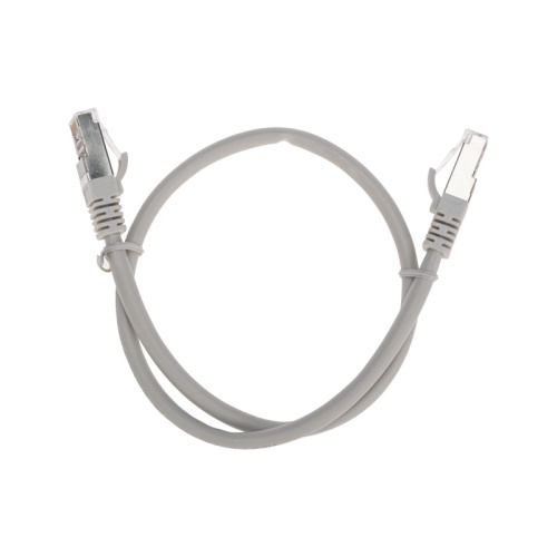 картинка Патч-корд S/FTP CAT 6A (10G),  RJ45-RJ45, 28AWG, LSZH,  серый,  0.5м REXANT от магазина Сантехстрой