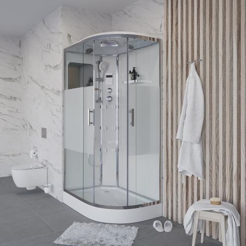 картинка Душевая кабина Niagara Ultra NG-303-01L (120х80х220) низкий поддон(16см),стекло матовое,4 места от магазина Сантехстрой