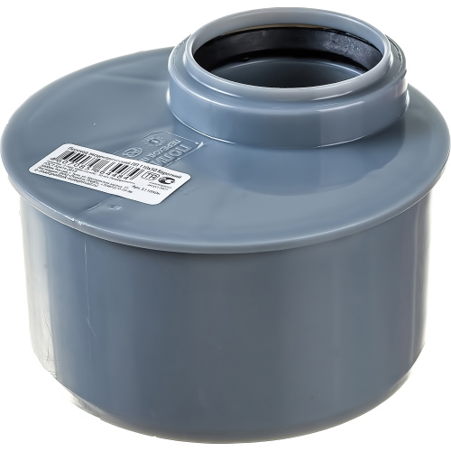 картинка Переход эксцентрический 110/50 короткий, для внут. канал., Политэк (60) от магазина Сантехстрой