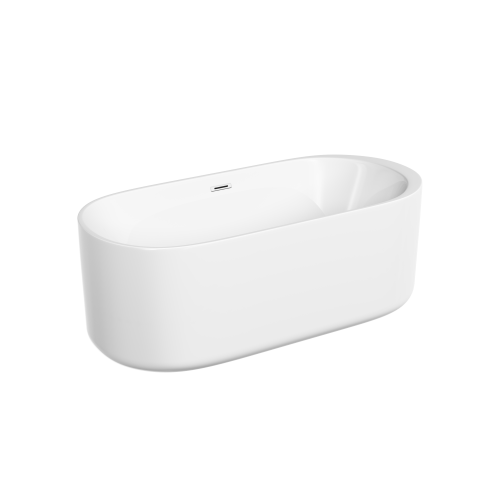 картинка FB04 Ванна акриловая отдельностоящая 1700*800*580мм, бел. слив-перелив в комплекте, хром от магазина Сантехстрой