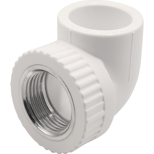 картинка Угольник THERMOLIGHT комбинированный PP-R ВР 32х1quot; белый (10/80) от магазина Сантехстрой