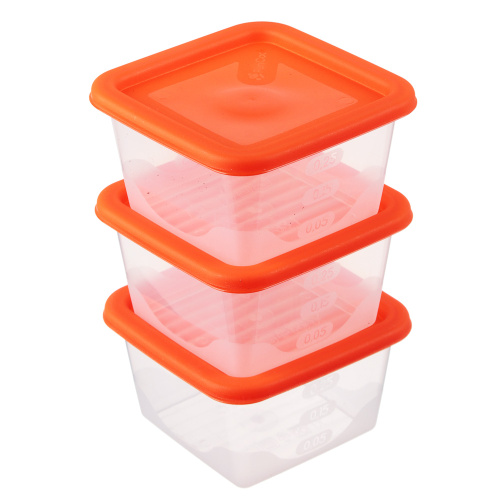 картинка Рыжий Набор контейнеров для продуктов квадратных 0,33л, 3шт, пластик от магазина Сантехстрой
