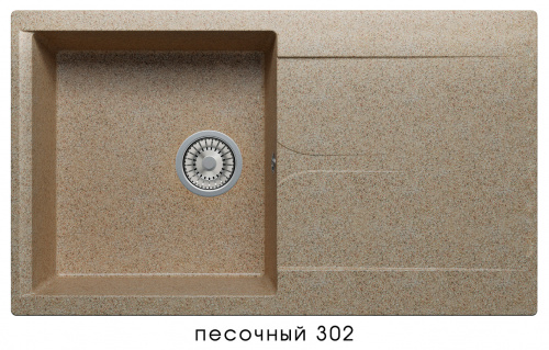 картинка Кухонная мойка POLYGRAN Gals-860 (Gals-860  № 302   песочный) от магазина Сантехстрой