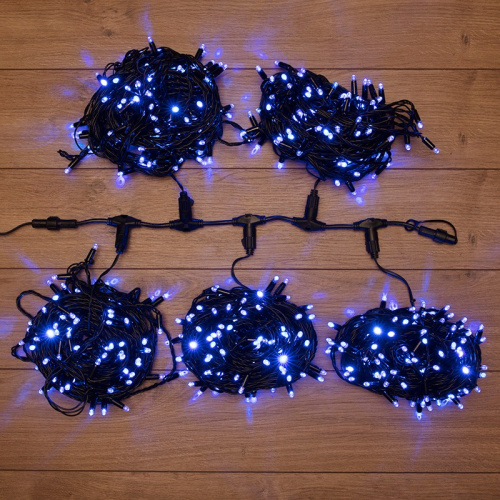 картинка Гирлянда LED ClipLight 24V,  5 нитей по 20 метров,  цвет диодов Синий,  Flashing (Белый) от магазина Сантехстрой