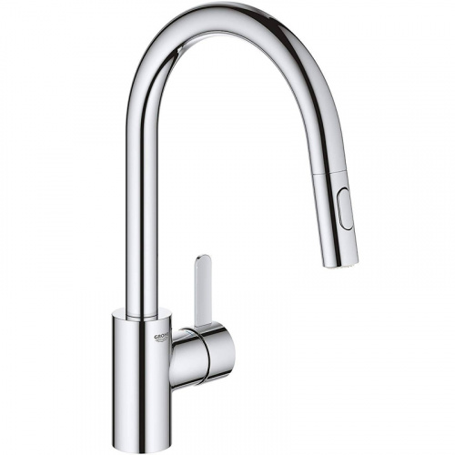 картинка смеситель для кухни grohe 31481001 хром