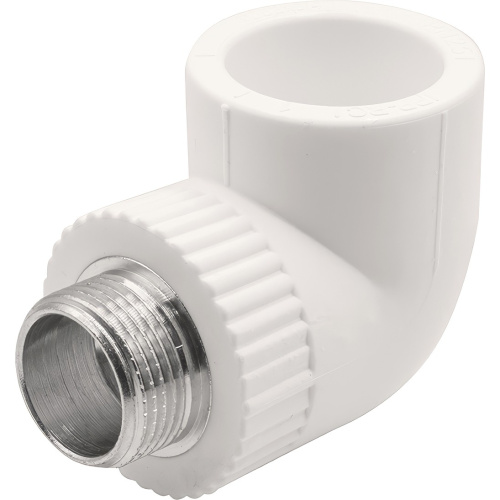 картинка Угольник THERMOLIGHT комбинированный PP-R НР 32х3/4quot; белый (10/80) от магазина Сантехстрой
