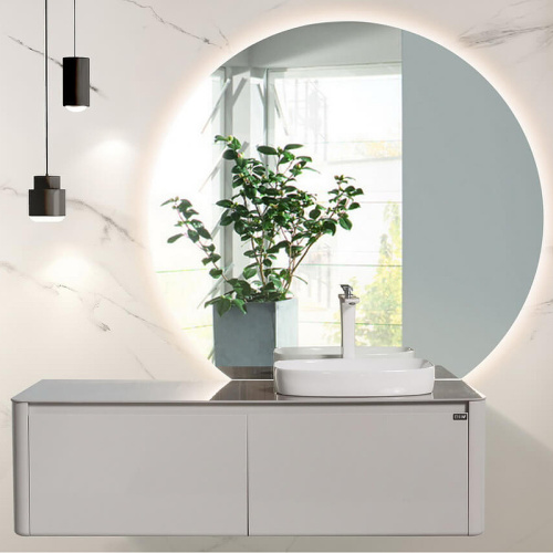 картинка Комплект мебели для ванной Black&White Universe R 9151401 подвесной Серый от магазина Сантехстрой